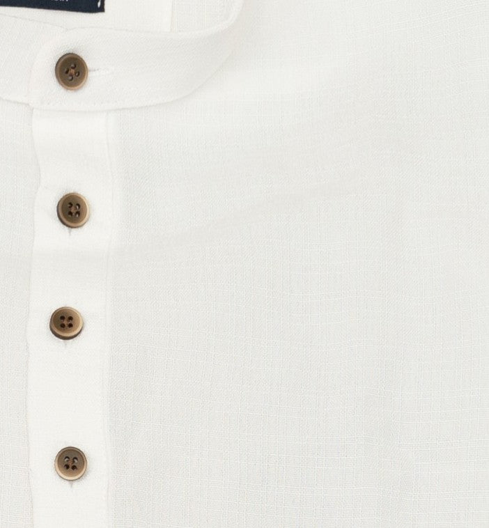 NANDi Men's Linen Long Sleeve Mid Length Shirt for All-Season Casual Parties and Dates