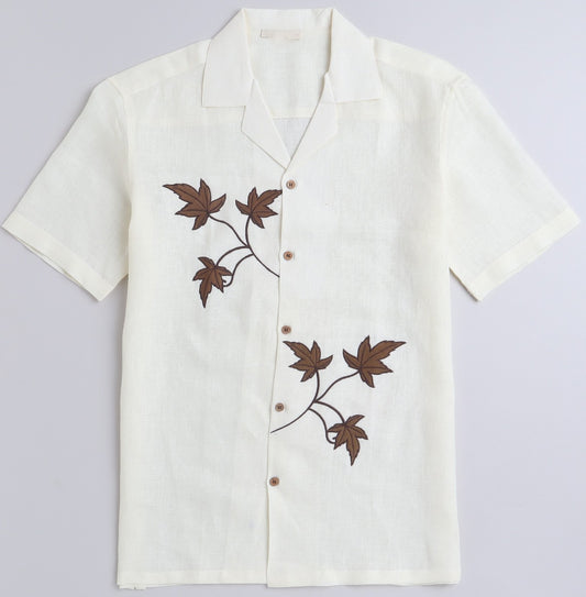 NANDi Discret Edition Linen Embroidered Shirt