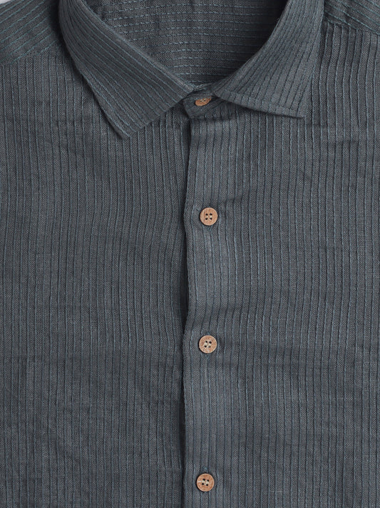 NANDi Discret Edition Linen Embroidered Shirt