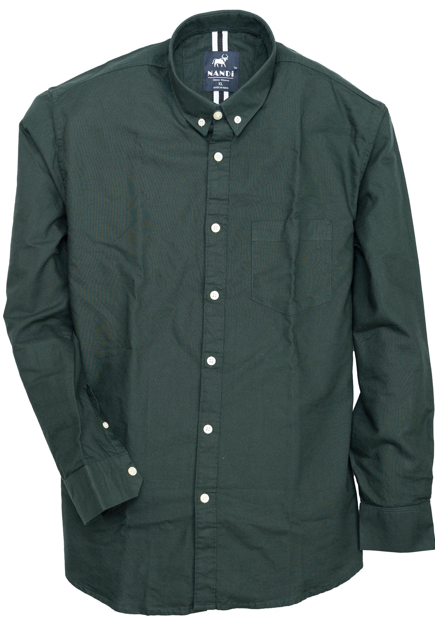 NANDi Men’s Oxford Shirt in Forest Green Premium Cotton