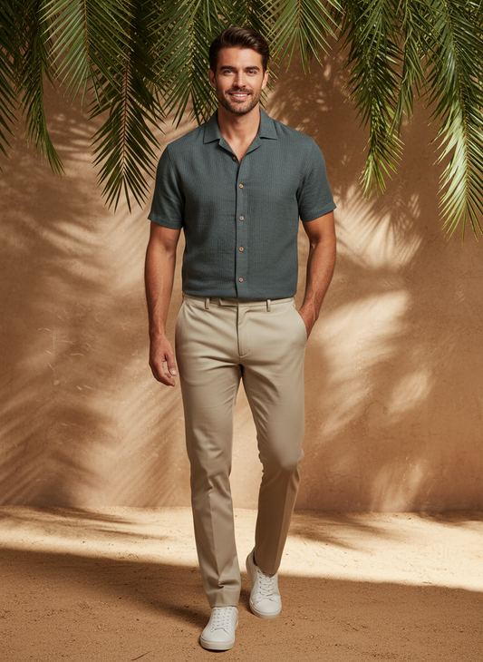 NANDi Discret Edition Linen Embroidered Shirt